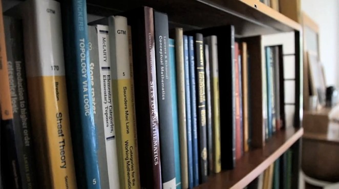 A shelf of mathematics