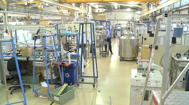 Interior of Oxford Instruments factory