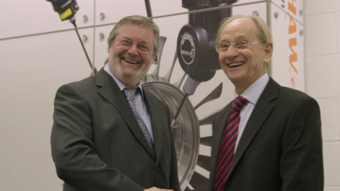 John Deer (left) and Sir David McMurtry founded Renishaw together and have turned it into a £billion business based on physics, engineering and innovation. 
