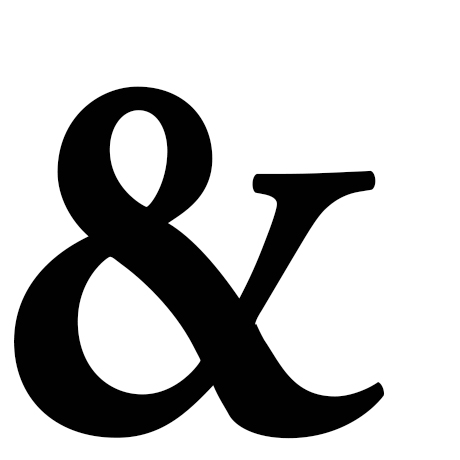 An ampersand character